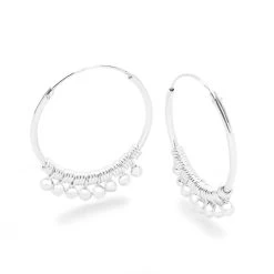 Silver Dew Hoops -Silver Store E5038 03