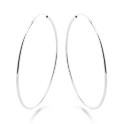 Silk Hoops -Silver Store E5050 03