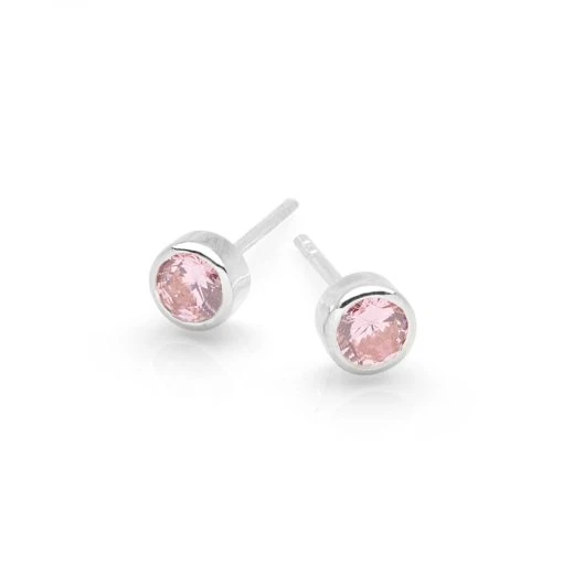 October Sparkle Studs -Silver Store E5062