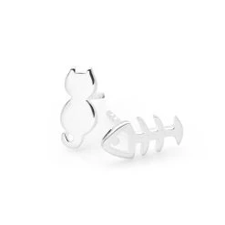 Kitty And Fishbone Studs