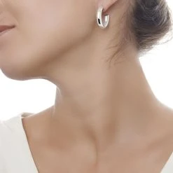 Chunky Hoops -Silver Store E5159 04