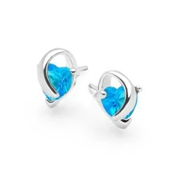 Blue Topaz Wishes Studs