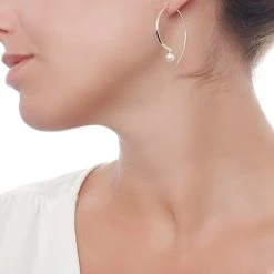 Demi Pearl Earrings -Silver Store E5198 02