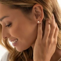 Star Stream Studs -Silver Store E5273 02