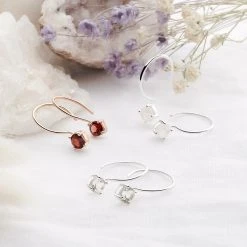 Moonstone Aura Earrings -Silver Store E5327 04