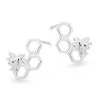 Honeycomb Bee Earrings