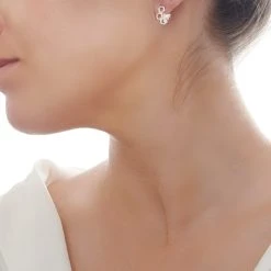 Honeycomb Bee Earrings -Silver Store E5340 02