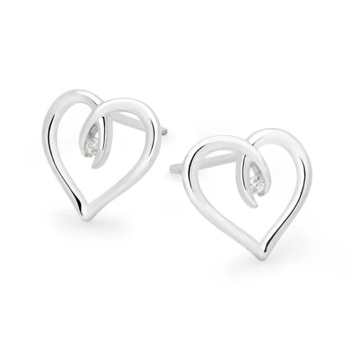 Bright Love Studs -Silver Store E5343