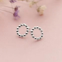 Boule Halo Earrings -Silver Store E5352 01