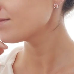 Boule Halo Earrings -Silver Store E5352 03