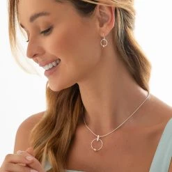 Rosen Moon Earrings -Silver Store E5360 02