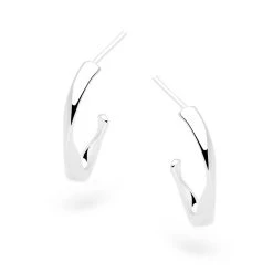 Molten Silver Hoops -Silver Store E5372 03