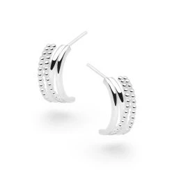 Arc Twine Earrings -Silver Store E5386 03