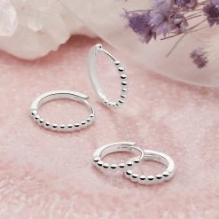 Reversible Hoops (Large) -Silver Store E5393 01