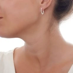 Reversible Hoops (Large) -Silver Store E5393 02