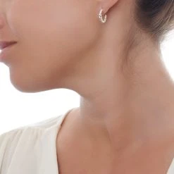 Mini Rope Hoops (Medium) -Silver Store E5398 02