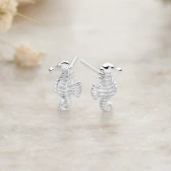 Laguna Seahorse Studs -Silver Store E5399 01