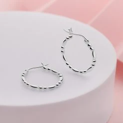 Billie Hoops -Silver Store E5412 01