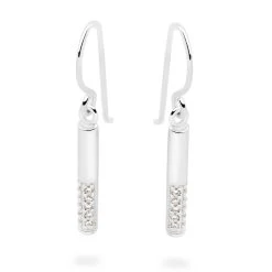 Sparkling Pillar Earrings -Silver Store E5422 03