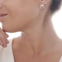 Iced Halo Studs -Silver Store E5432 02