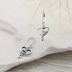 Mother And Daughter Earrings -Silver Store E5482 01