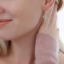 Mother And Daughter Earrings -Silver Store E5482 02