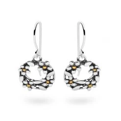 Daisy Wreath Earrings -Silver Store E5529 03