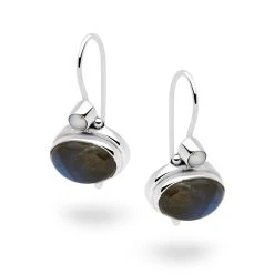 Ocean Depths Earrings (Labradorite) -Silver Store E5552 03