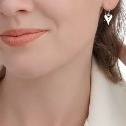 Cupid Heart Earrings -Silver Store E5554 02