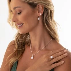 Lake Shimmer Earrings -Silver Store E5565 02