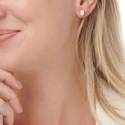 Lake Shimmer Studs -Silver Store E5566 02