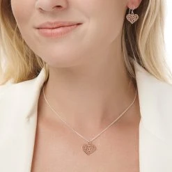 Ornate Love Earrings -Silver Store E5571 04