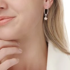 Starfall Charm Hoops -Silver Store E5573 02