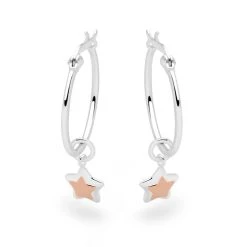 Starfall Charm Hoops -Silver Store E5573 03
