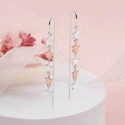 Golden Star Willow Earrings -Silver Store E5584 01