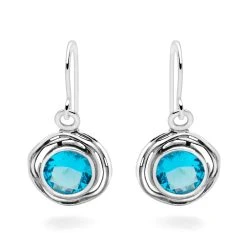 Blue Mirage Earrings -Silver Store E5586 03