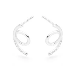 Deluxe Twirl Earrings -Silver Store E5627 03