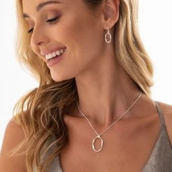 Muse Ovalla Earrings -Silver Store E5633 02