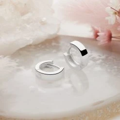 Mini Classic Hoops -Silver Store E5669 01