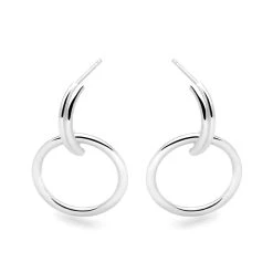 Midi Halo Earrings -Silver Store E5670 03