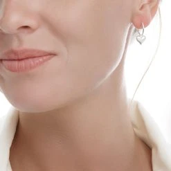 Beau Heart Hoops -Silver Store E5707 04