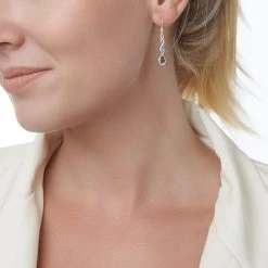 Abalone Infinity Earrings -Silver Store E5724 02