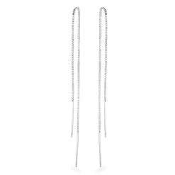 Silver Thread Earrings -Silver Store E5735 03