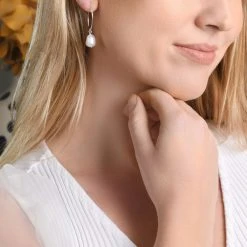 Enchanted Pearl Earrings -Silver Store E5829 02