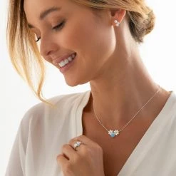 Opal Garden Studs -Silver Store E5834 02