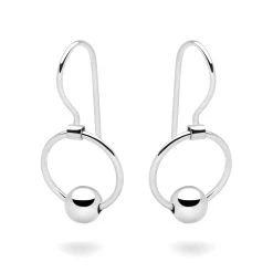 Silver Moon Earrings -Silver Store E5851 03