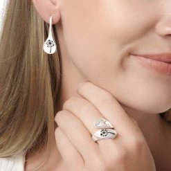 Dandelion Puff Earrings -Silver Store E5876 02