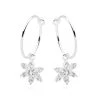 Snowflake Charm Hoops