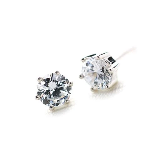 Le Stud Earrings 4mm -Silver Store E691