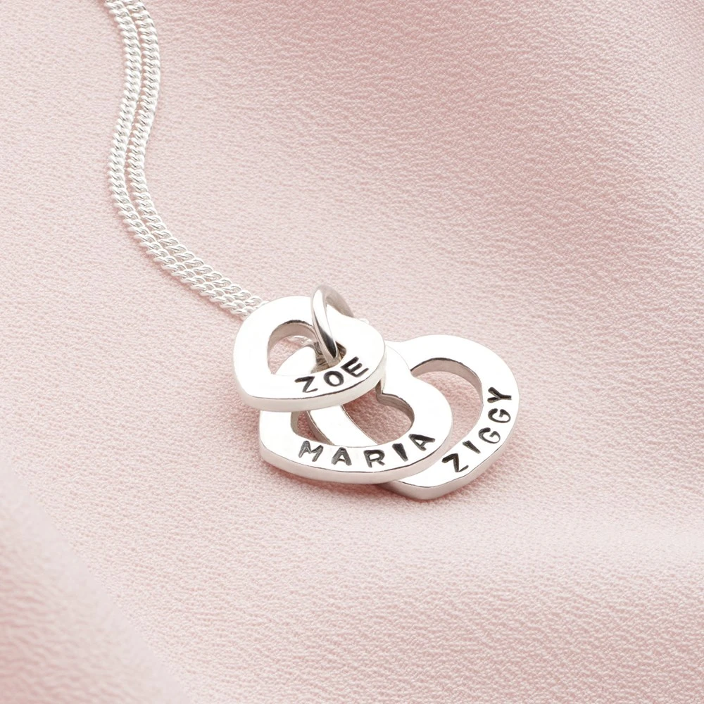 Personalised Hearts Pendant 2 Personalised Hearts Pendant - Image 2